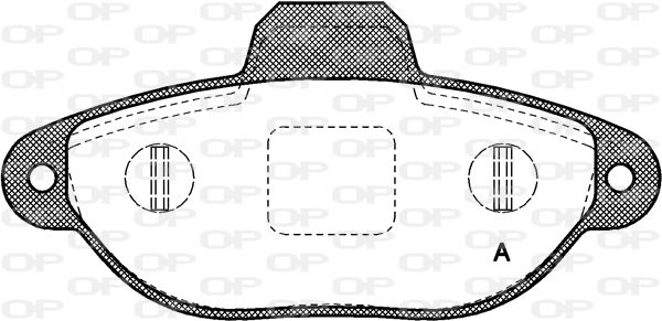 OPEN PARTS Комплект тормозных колодок, дисковый тормоз BPA0414.20